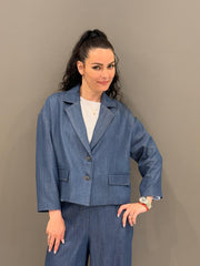 giacca corta over tencel 6089 DE CRISTINA GAVIOLI 