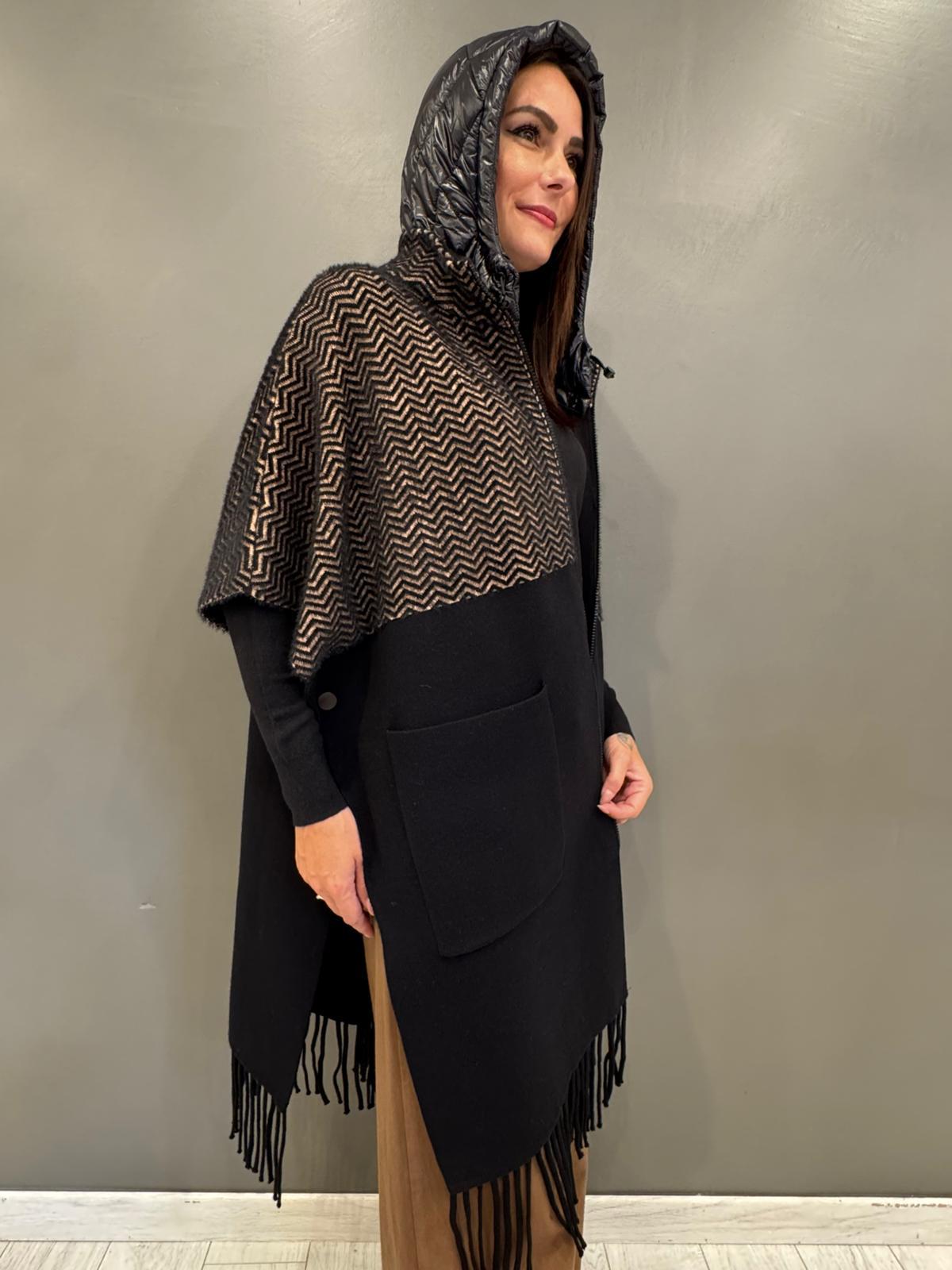 Mantella frange maglia e tessuto LODOLITE 116 REALI 