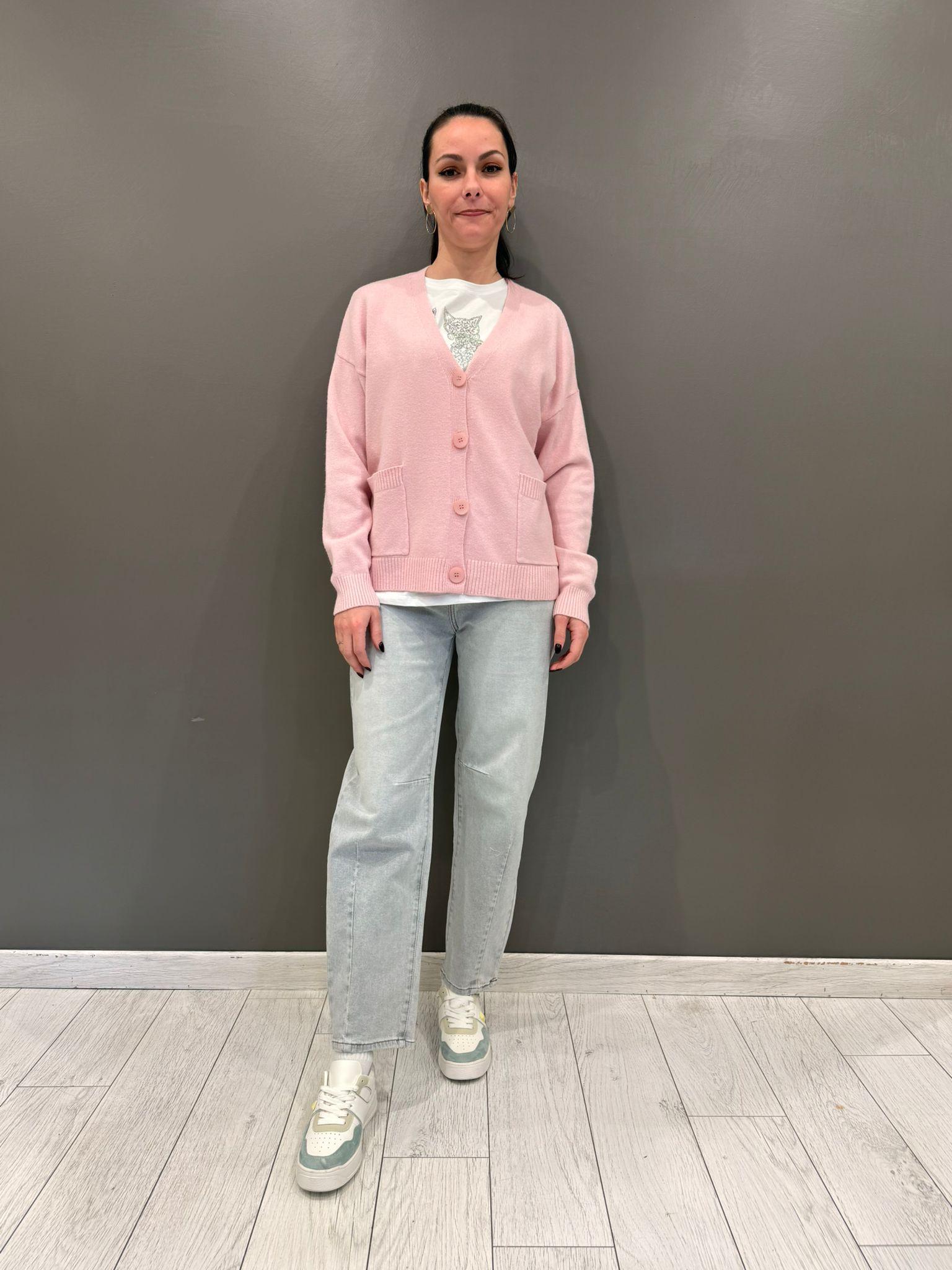 Cardigan con tasche JN0568 CI REBECCA 
