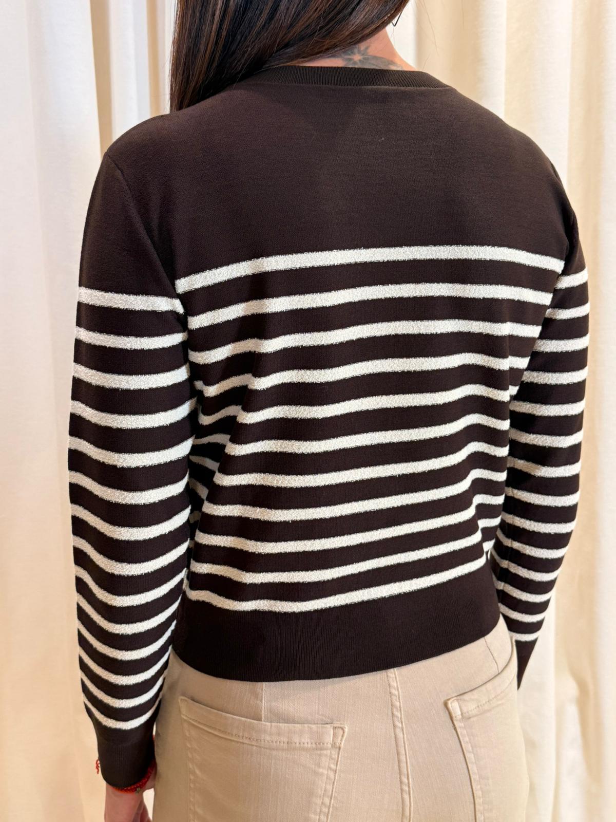 Maglia rigata viscosa lavorazione bouclè CANNA 001 MARELLA SPORT 