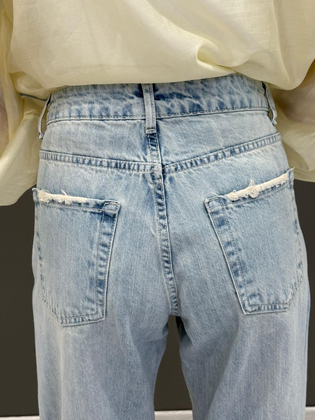 pantalone denim chiaro BL168/528P 012 CRISTINA GAVIOLI 