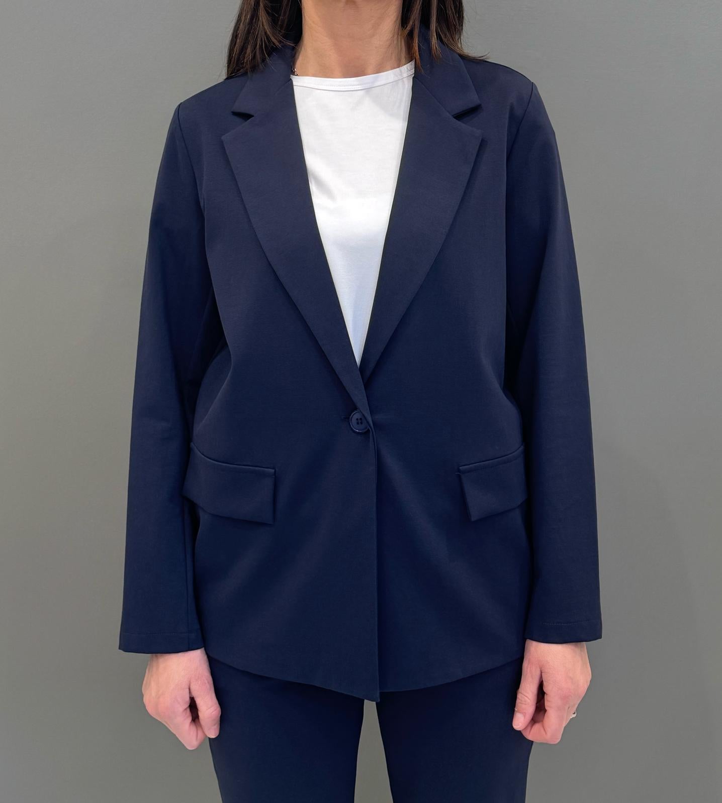 giacca jersey dritta
