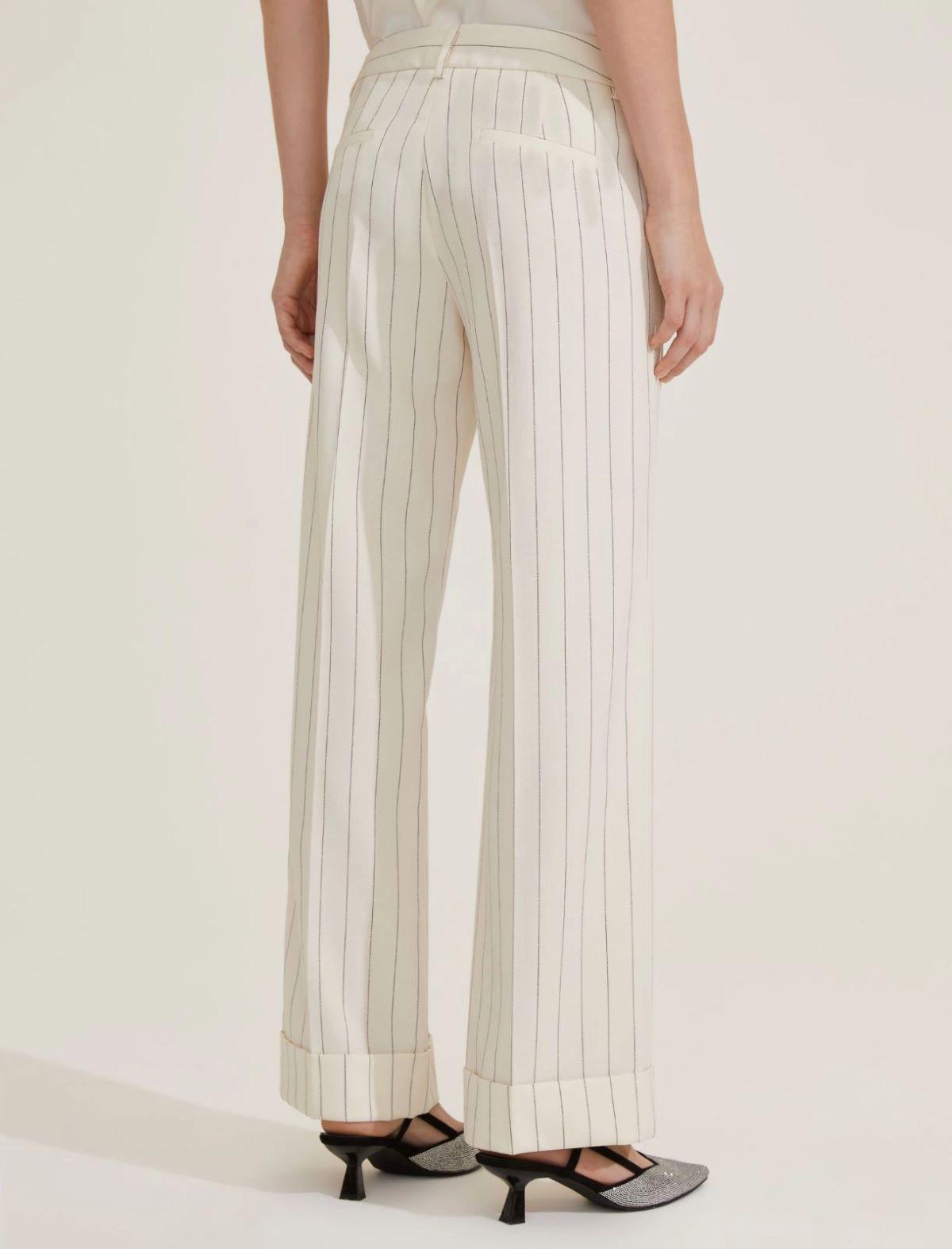 Pantalone con risvolo - Bianco lana AGRA2 001 EMME MARELLA 