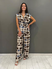 Completo fantasia con cintura in tessuto  Blusa e pantalone 19092-89 DEMO REBECCA 