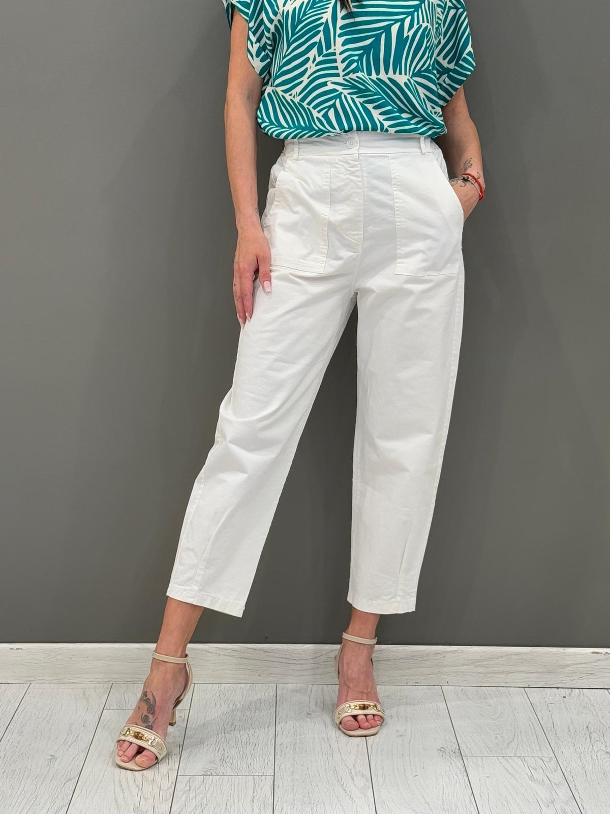 pantaloni gabardina linea carrot