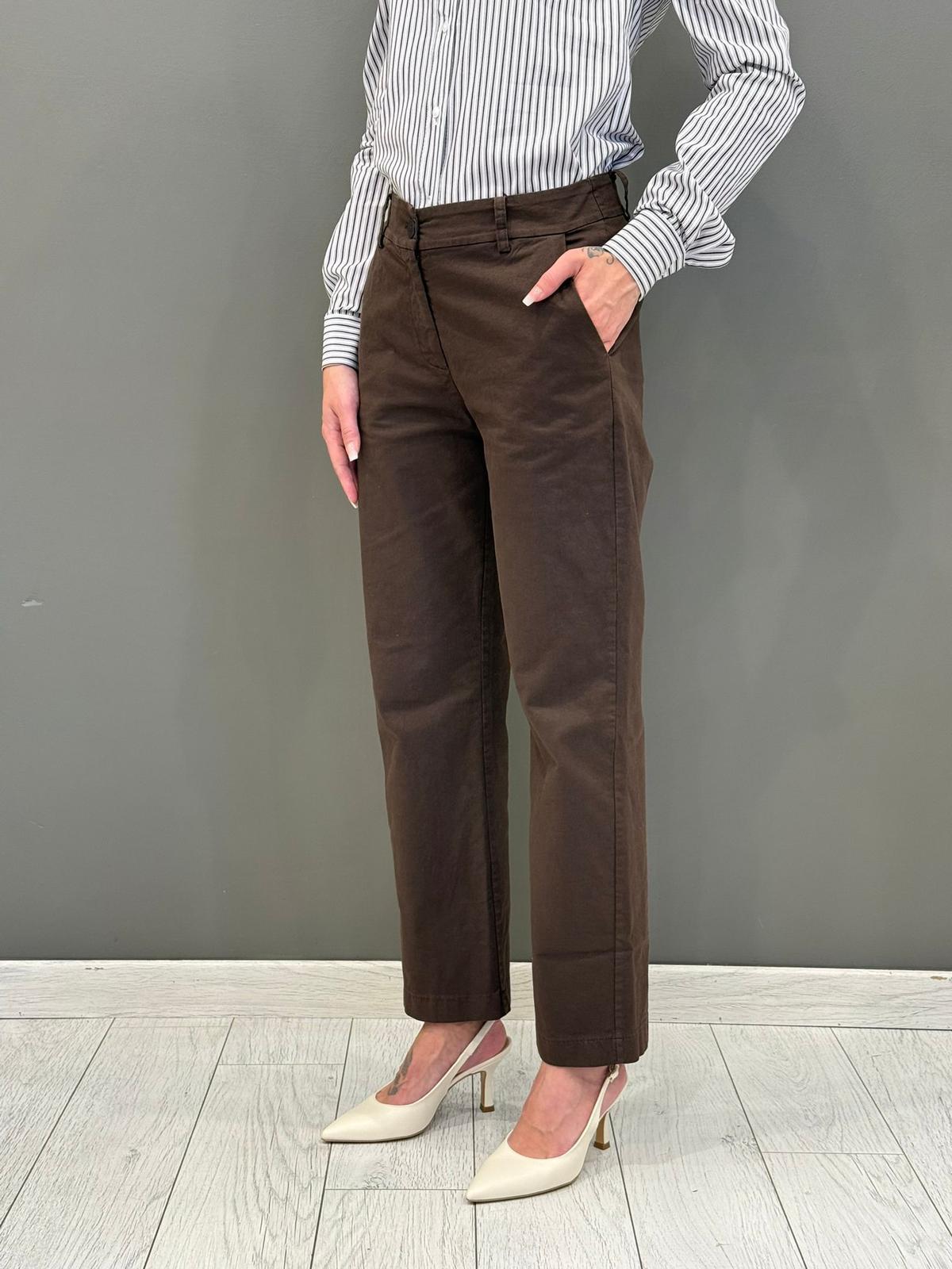 pantaloni chinos dritto gabardina