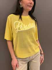Maglia girocollo con stampa paradise VS087 BA REBECCA 