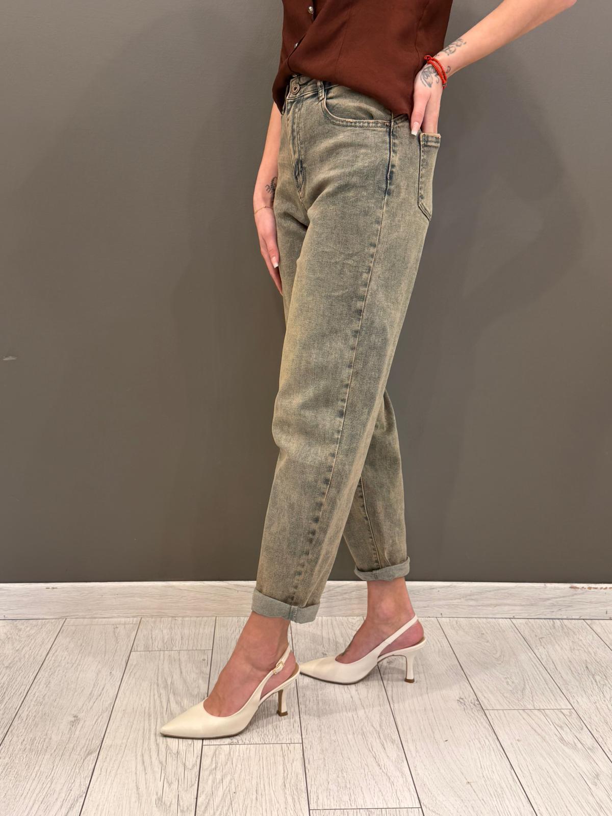 Pantalone denim carrot tinto the MP1253 TE CRISTINA GAVIOLI 