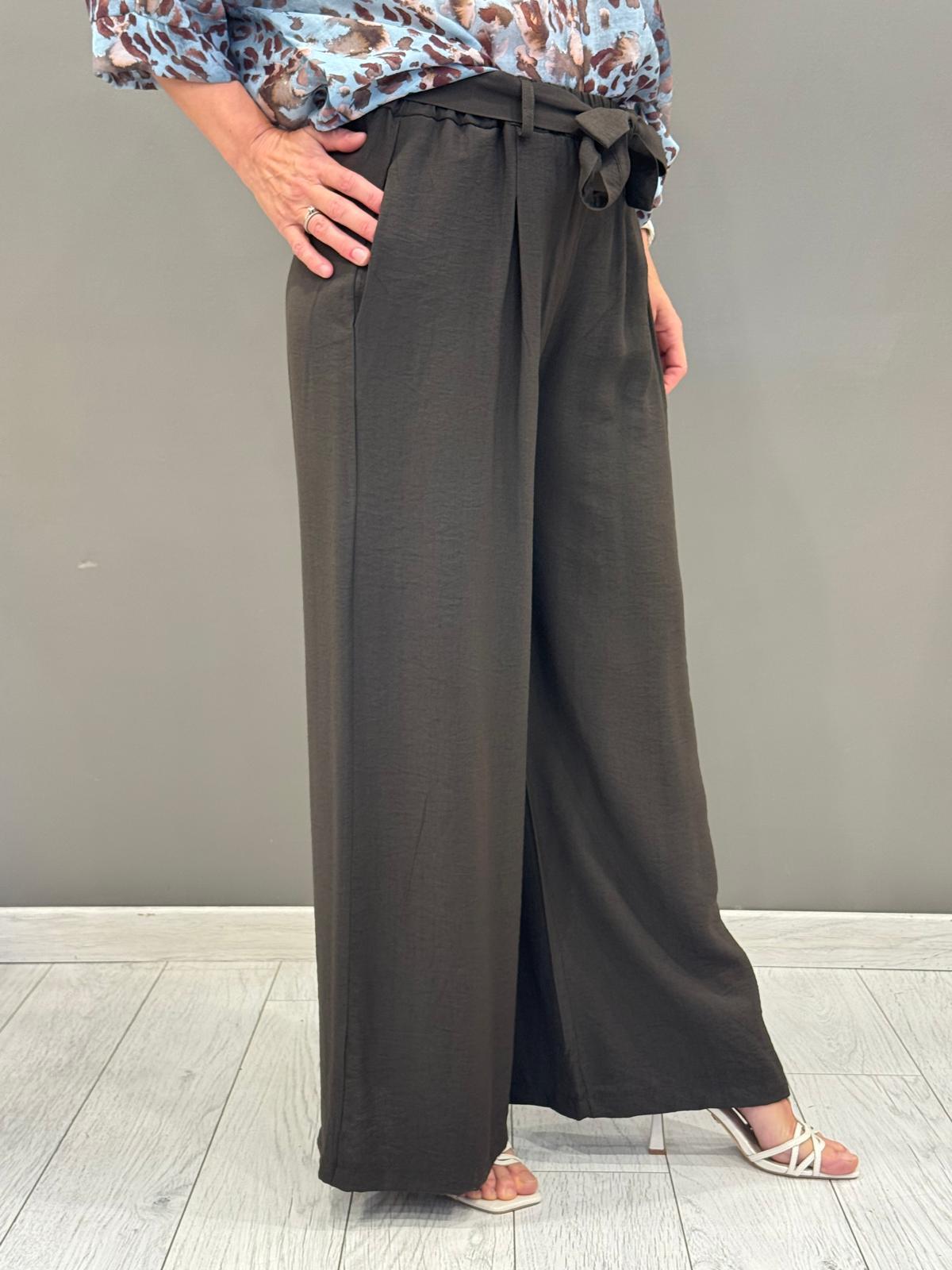 Pantaloni wide con fiocco
