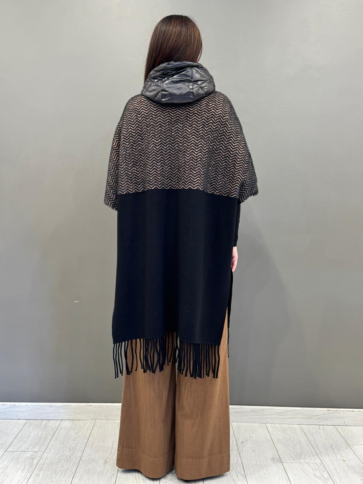 Mantella frange maglia e tessuto LODOLITE 116 REALI 