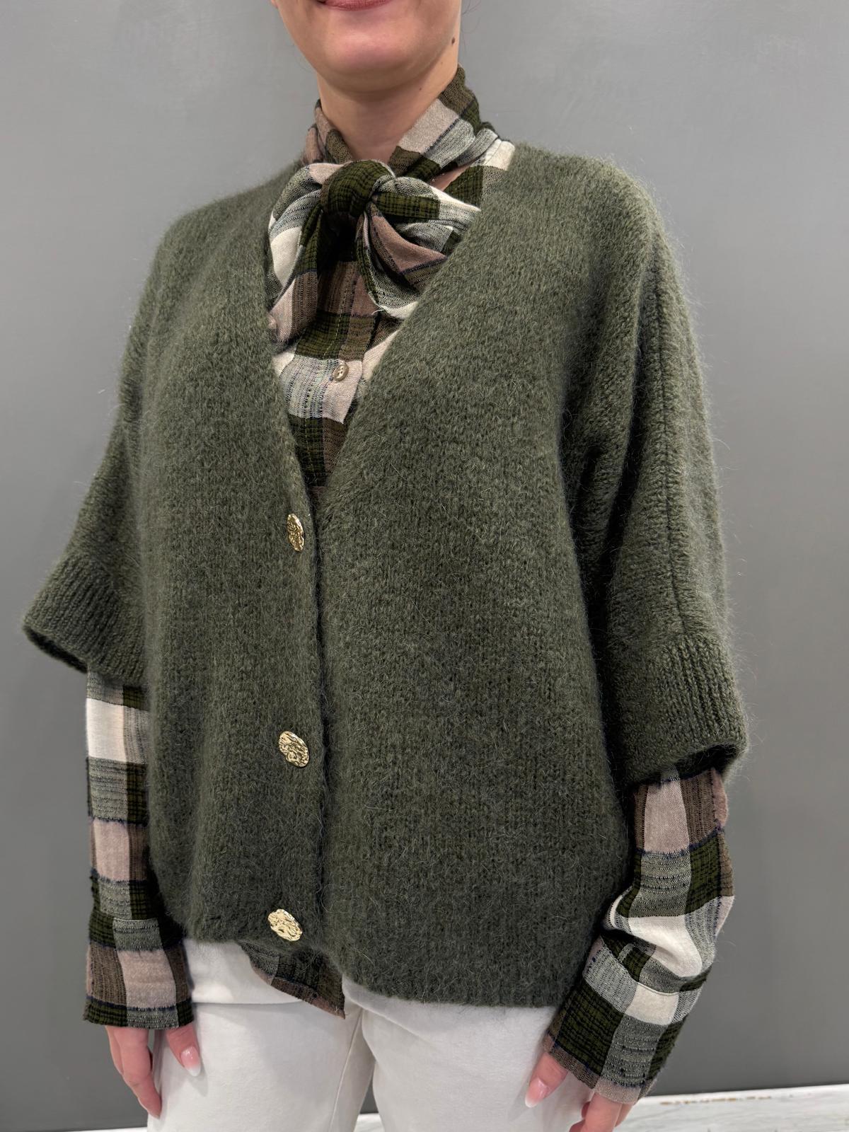 Cardigan misto mohair oversize 23059-1 VE REBECCA 