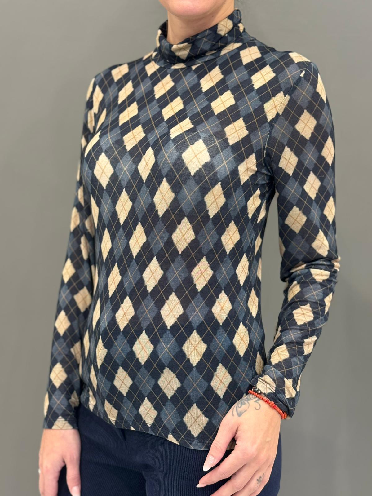 maglia ciclista ml fantasia 13036F3 BL REBECCA 