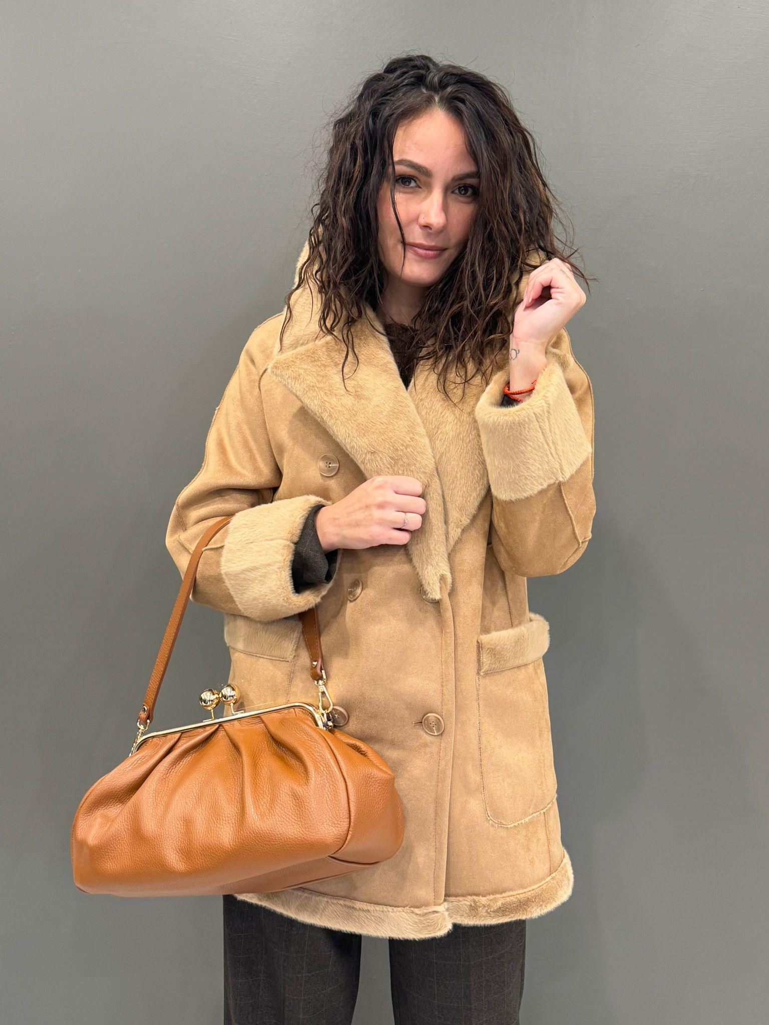 Giaccone montone doppio petto 20308 CA CRISTINA GAVIOLI 