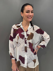 Camicia stampatai in mussola CC361-25 BU REALI 
