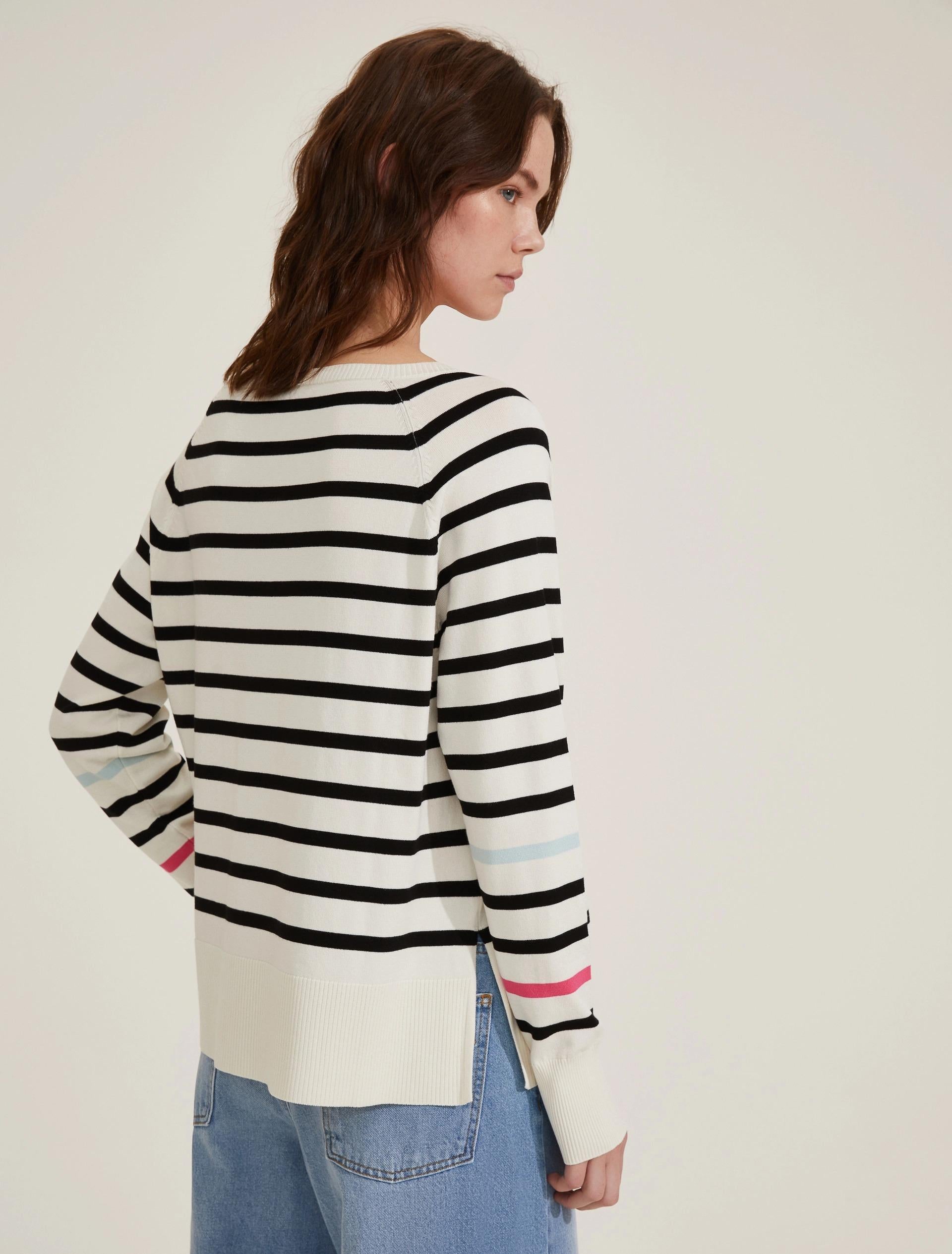 Maglia a righe in viscosa