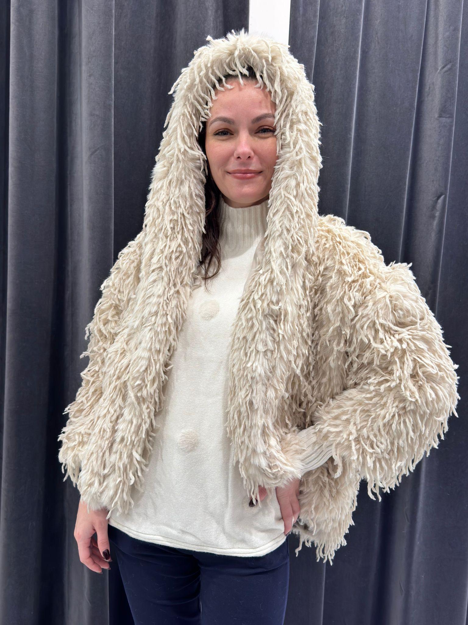 Pelliccia struzzo WYH7220 BE CRISTINA GAVIOLI 