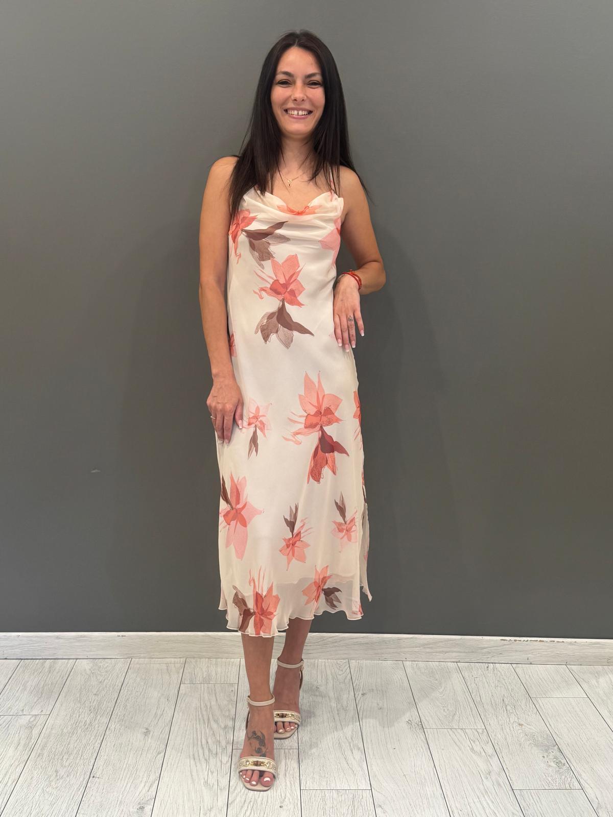 abito fantasia georgette AT35MI RO CRISTINA GAVIOLI 