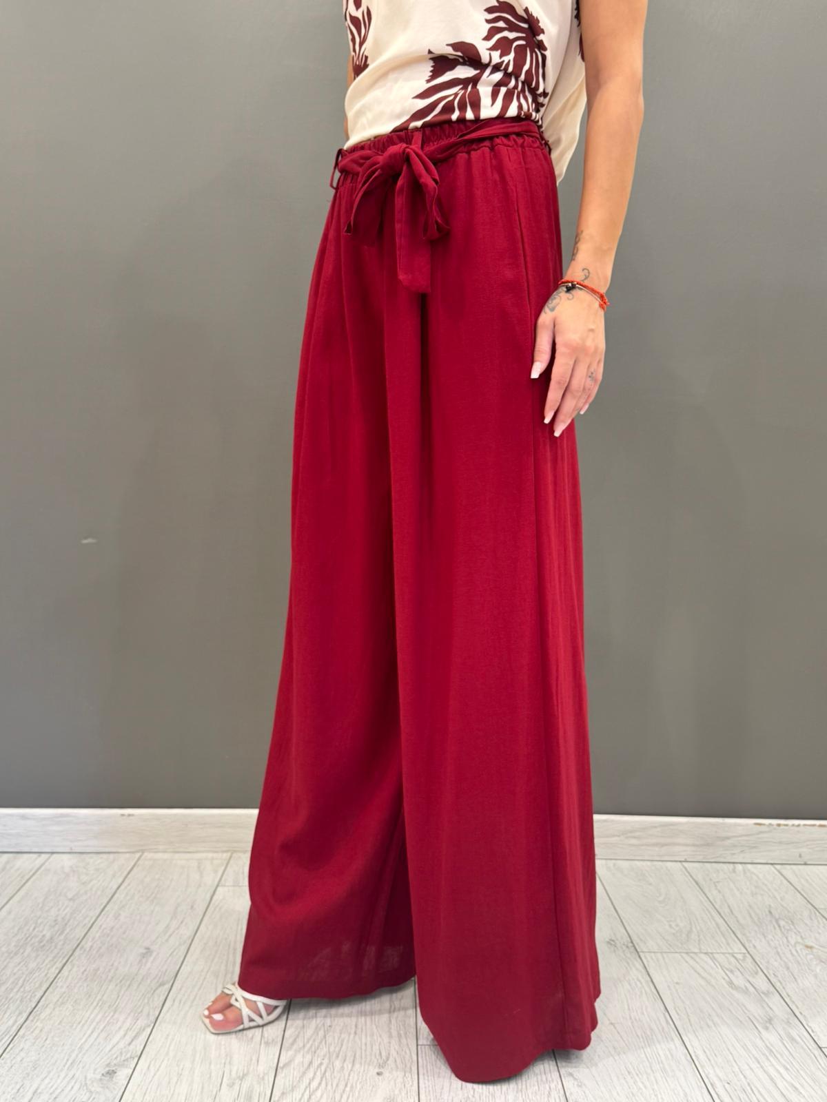 Pantaloni palazzo con cintura 18839-92 IN REBECCA 