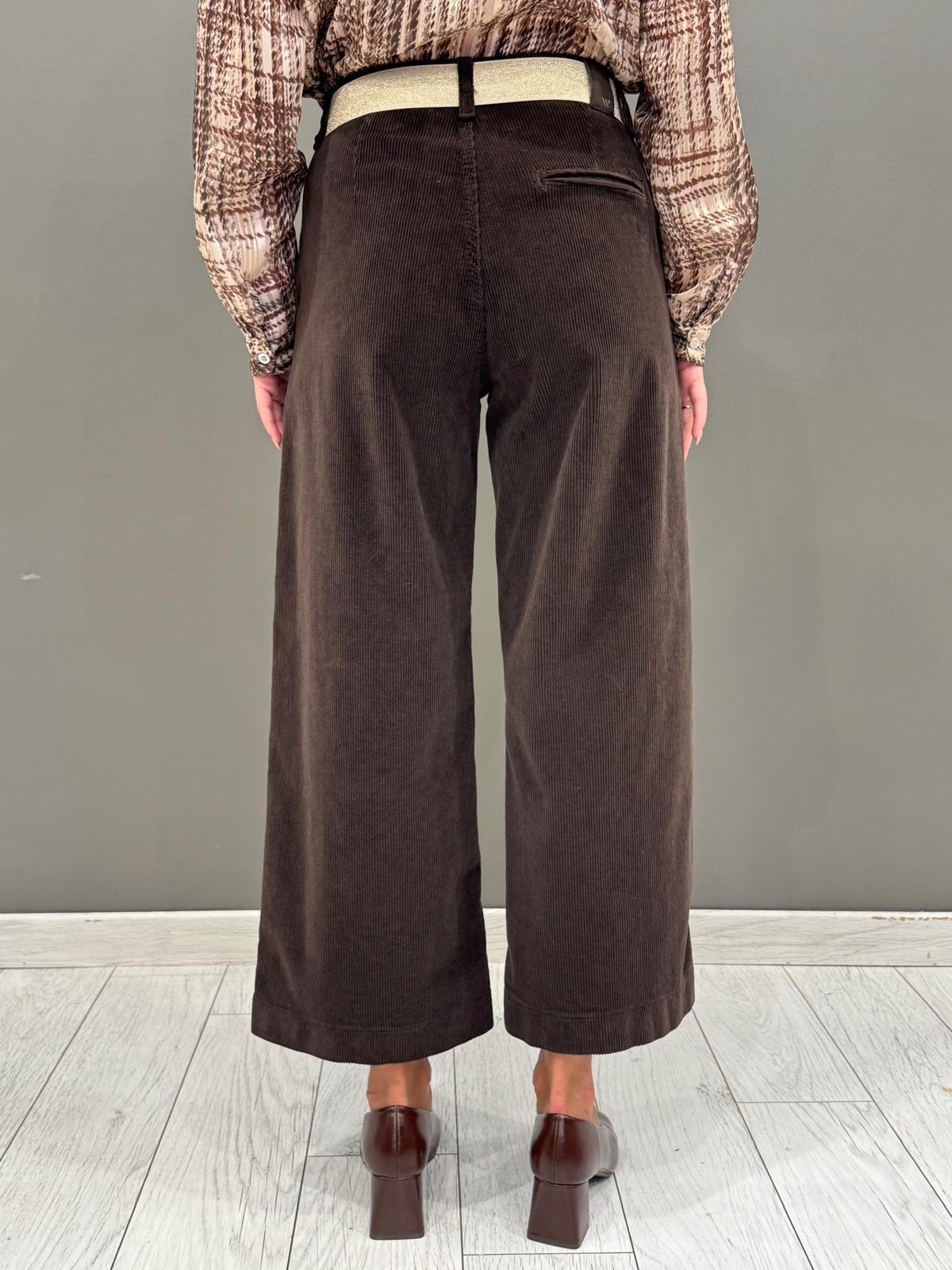 pantaloni ampio velluto stretch 20414 MO CRISTINA GAVIOLI 