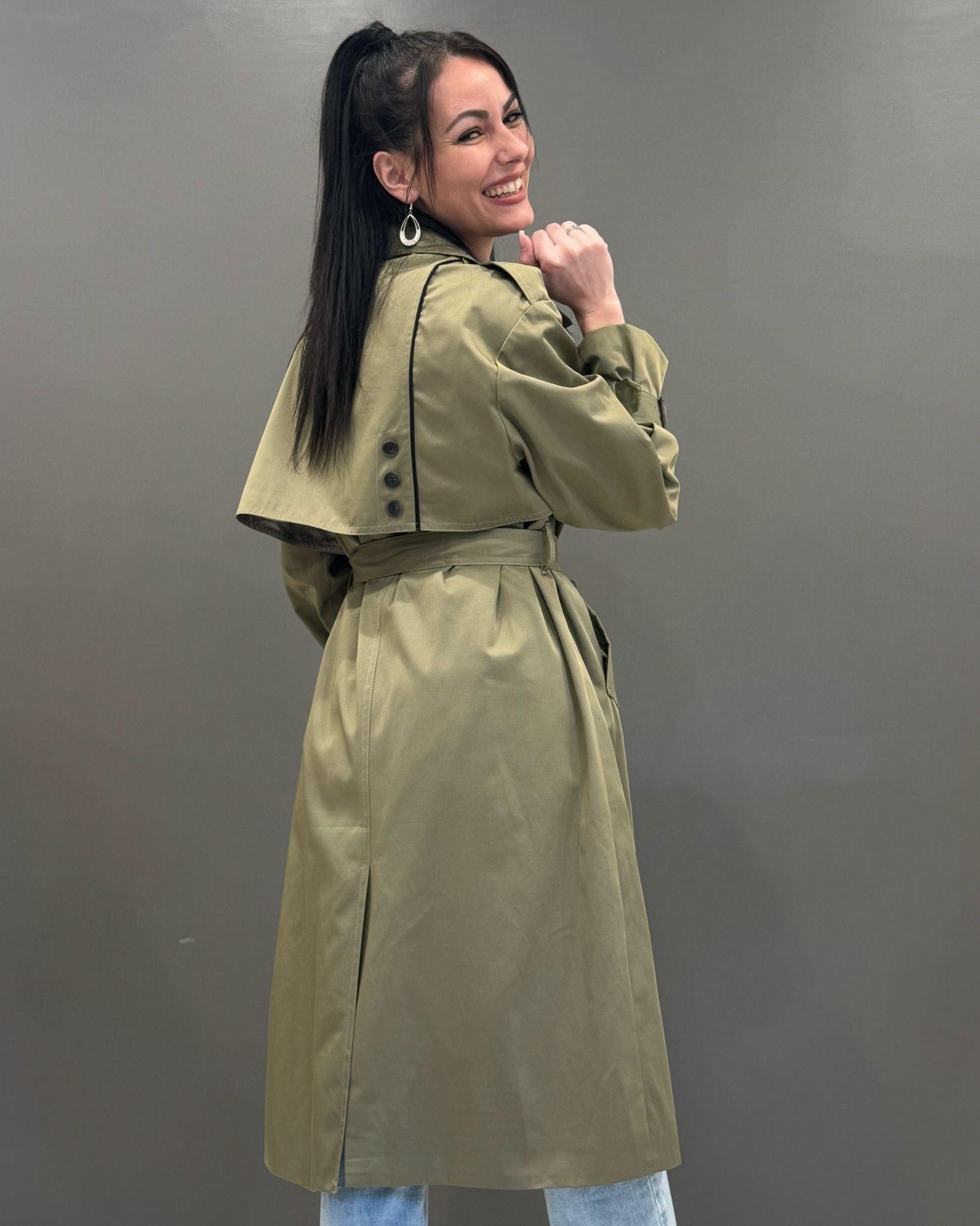 trench lungo con cintura YE150086V1 OL CRISTINA GAVIOLI 