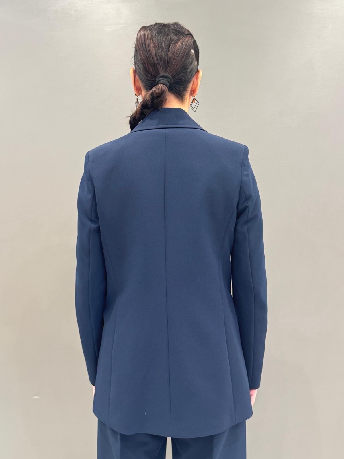 tailleur sartoriale con bottoni oro 20434 BL CRISTINA GAVIOLI 