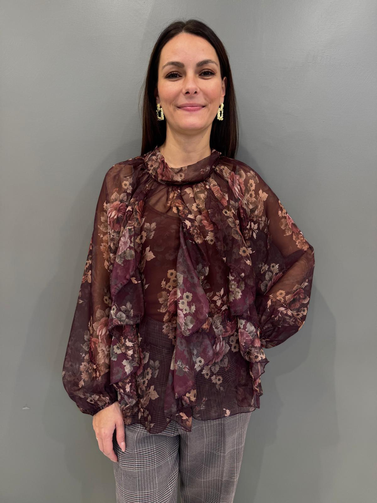 Blusa fantasia floreale L5327FS BO REBECCA 