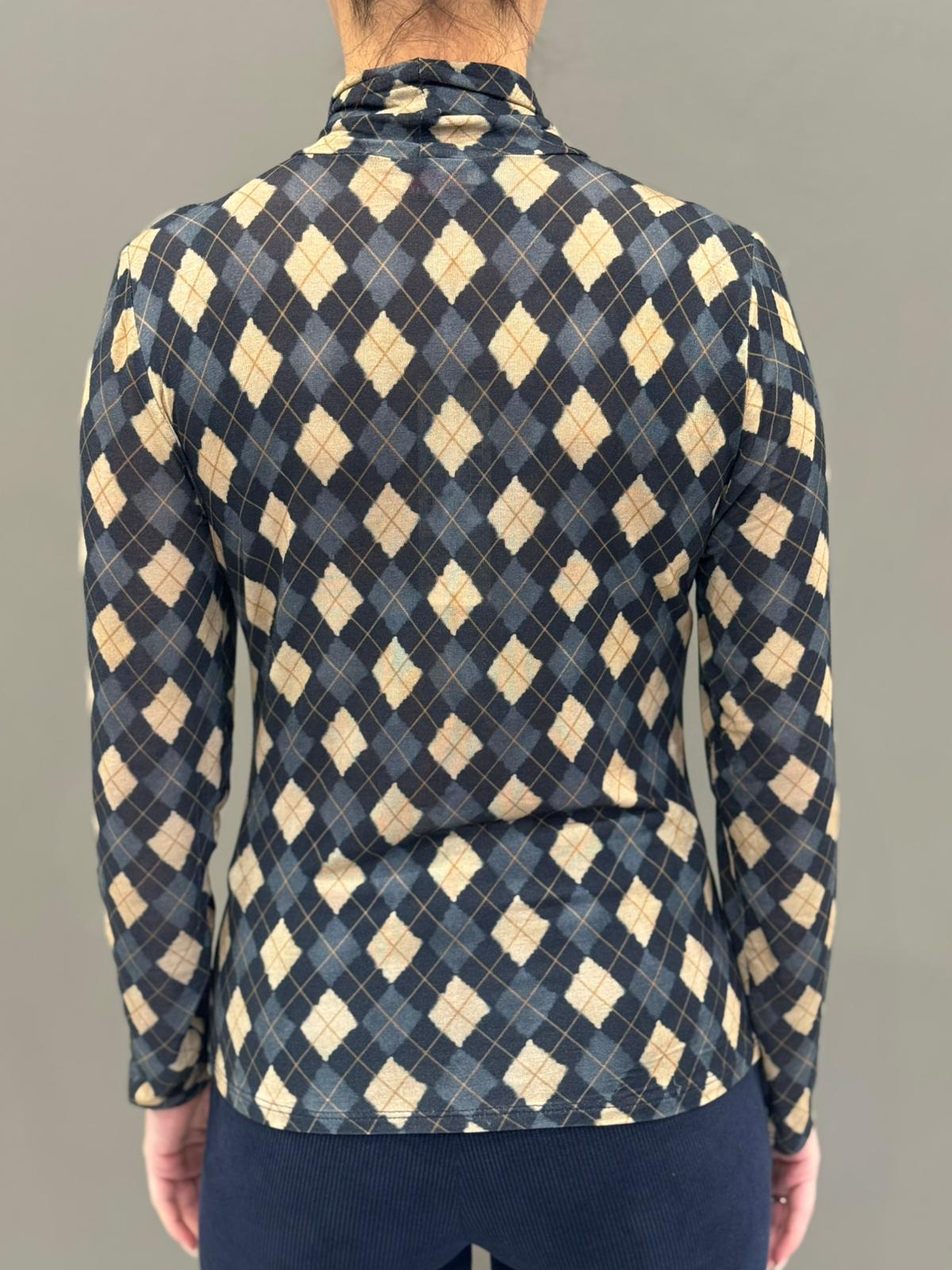 maglia ciclista ml fantasia 13036F3 BL REBECCA 