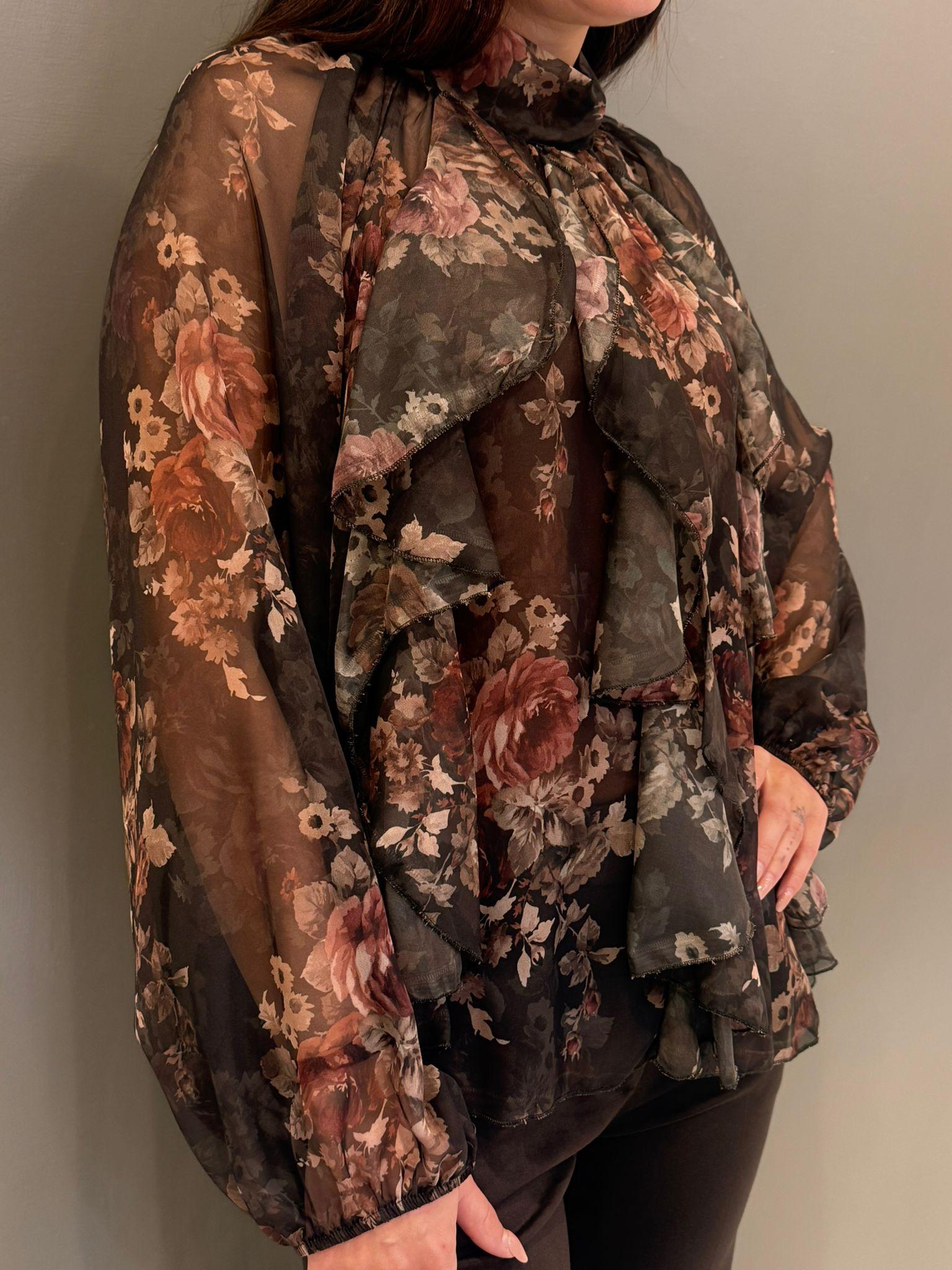 Blusa fantasia floreale L5327FS MO REBECCA 