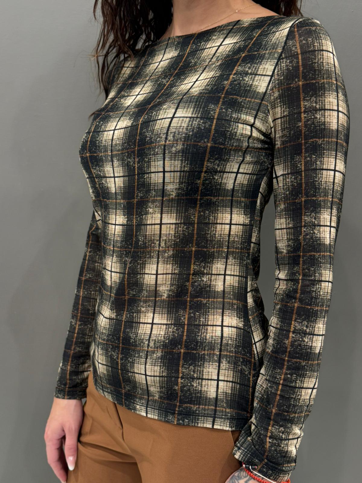 maglia scollo barca ml fantasia 19782F1 BO REBECCA 