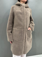 Cappotto teddy con cappuccio LEONIE TO REALI 