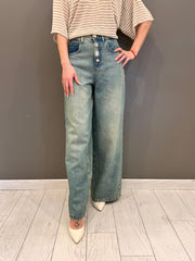pantaloni jeans bottone gioiello JEC0271 U CRISTINA GAVIOLI 