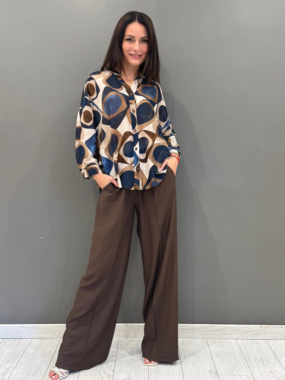 Camicia stampatai in mussola CC361-25 BM REALI 