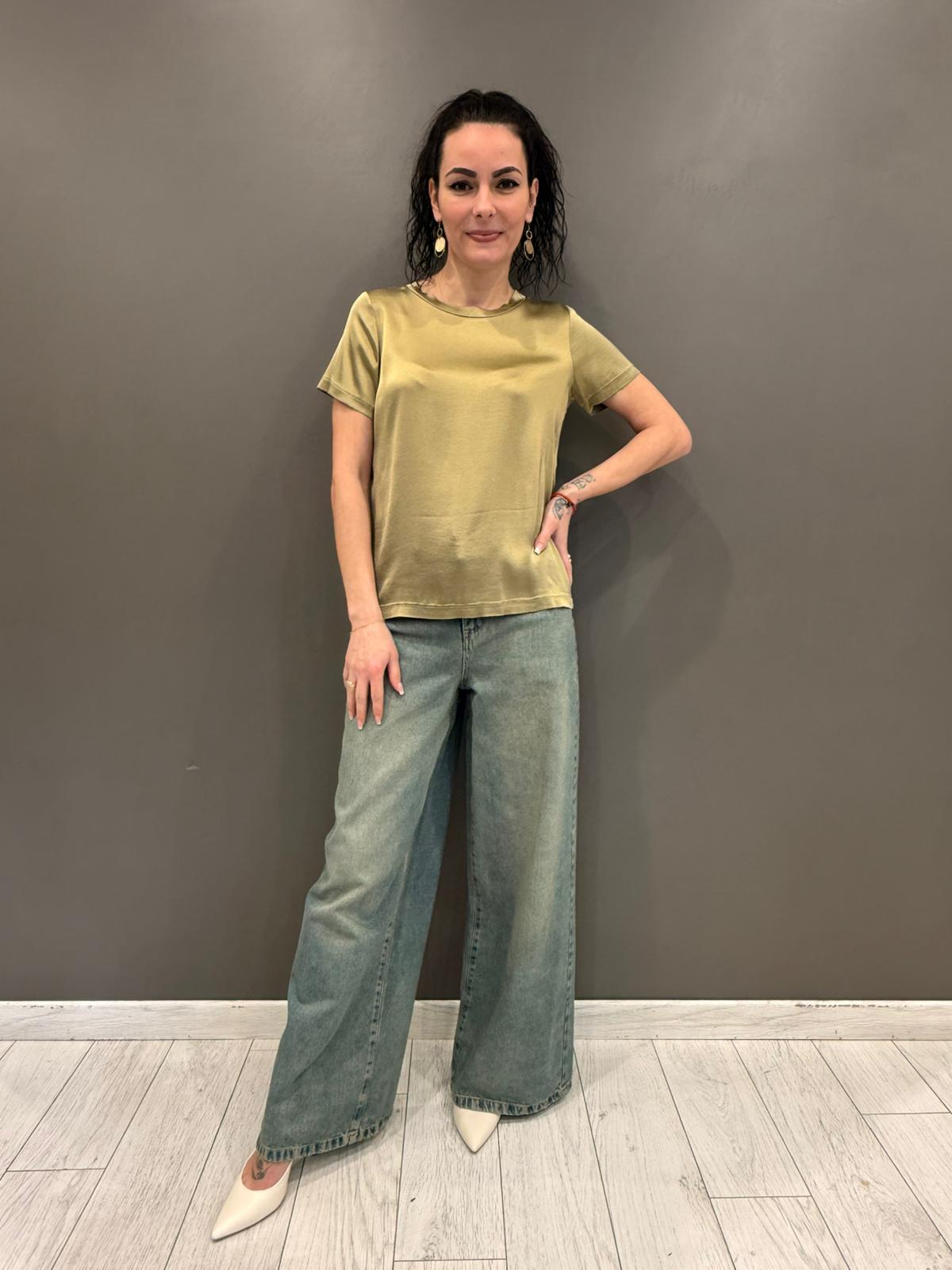 Casacca elasticizzata viscosa FA535B OL CRISTINA GAVIOLI 