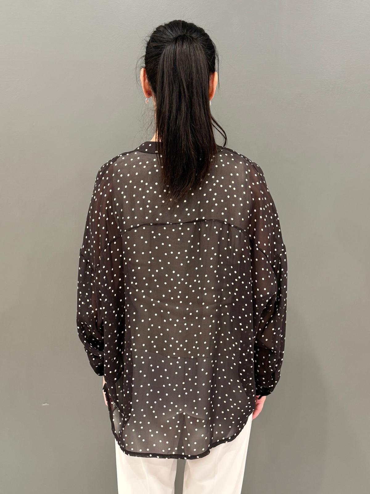 Camicia over con pois CC21-306 001 CRISTINA GAVIOLI 