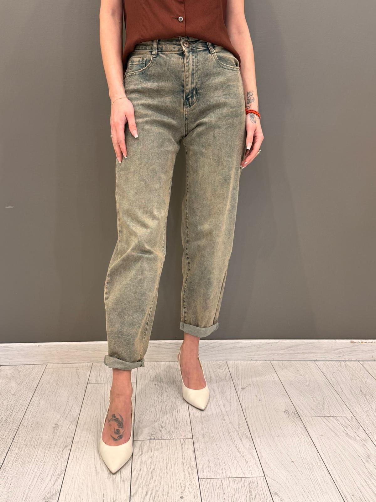 Pantalone denim carrot tinto the MP1253 TE CRISTINA GAVIOLI 