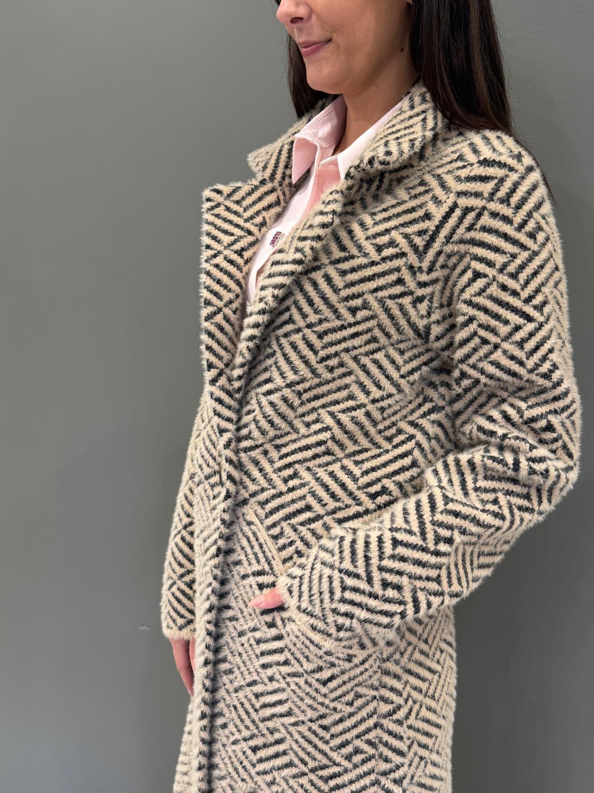 cappotto cardigan effetto peluche MADINA SA REALI 