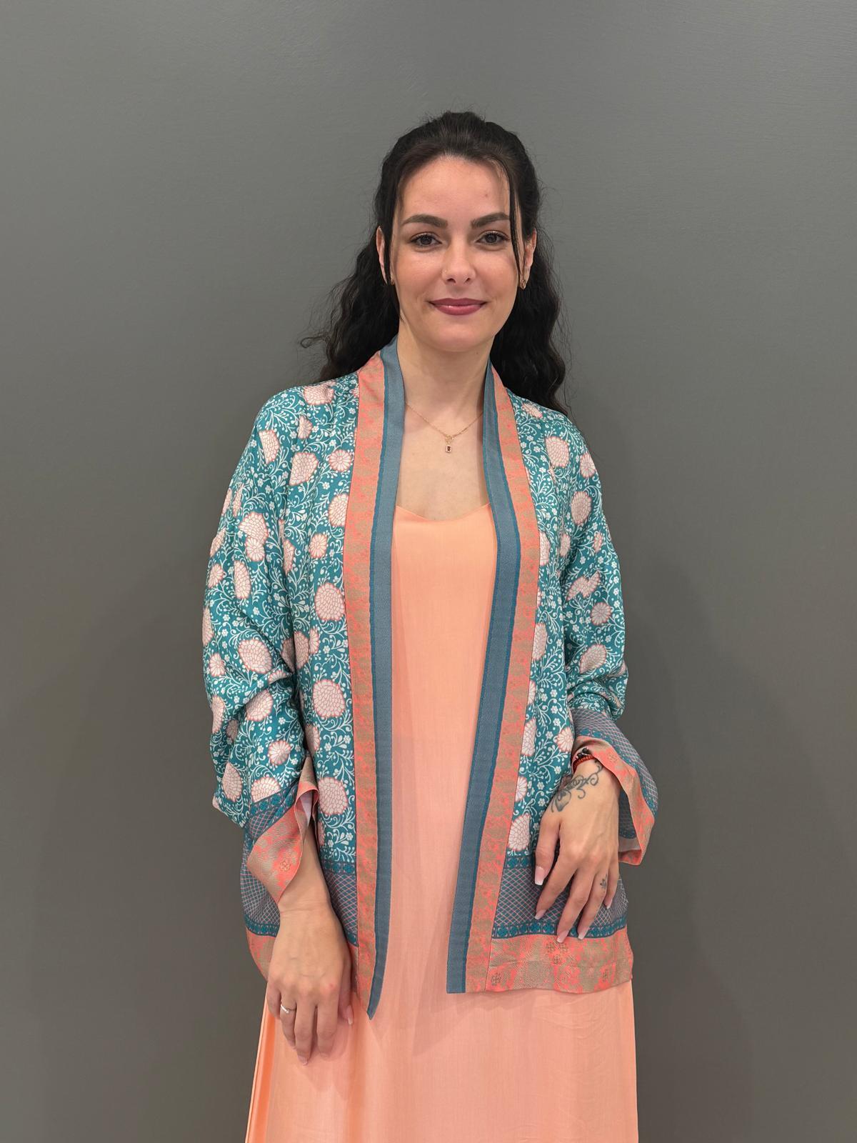 Giacca Kimono fantasia 25603 V2 WU'SIDE 