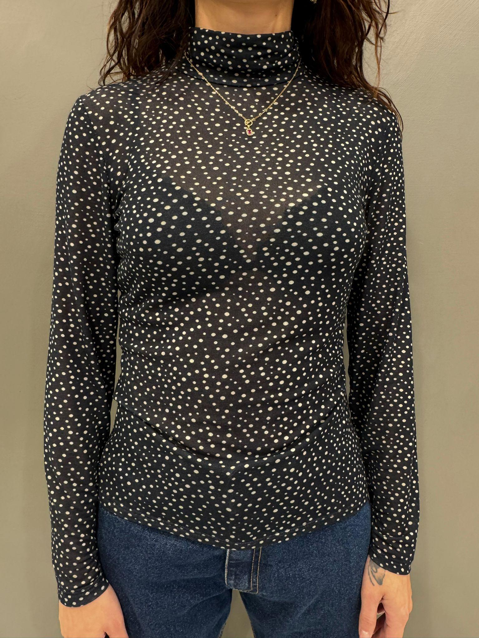 maglia ciclista ml fantasia pois 13036 BL REBECCA 