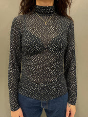 maglia ciclista ml fantasia pois 13036 BL REBECCA 