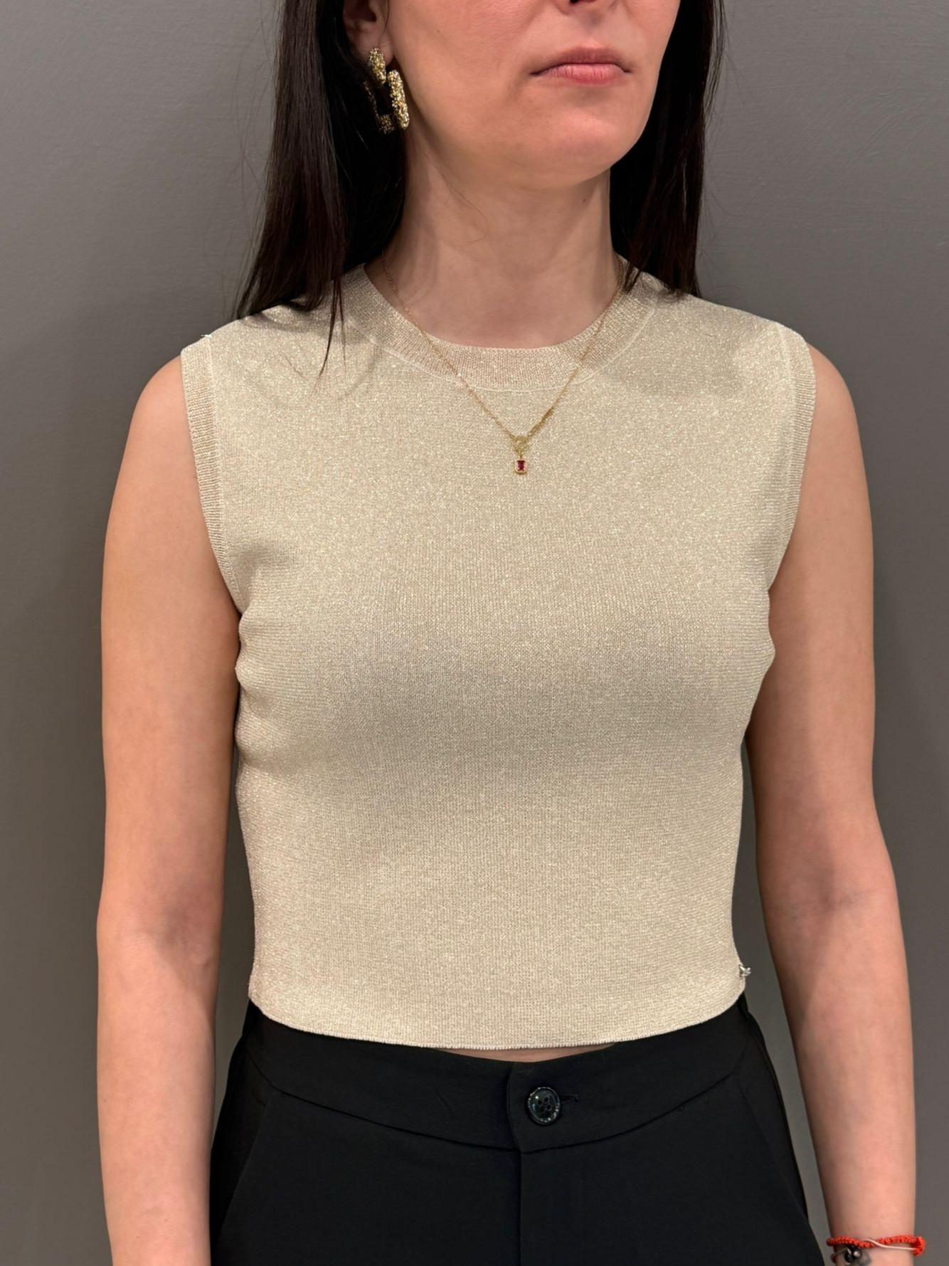 crop top lurex 31053 89 CRISTINA GAVIOLI 