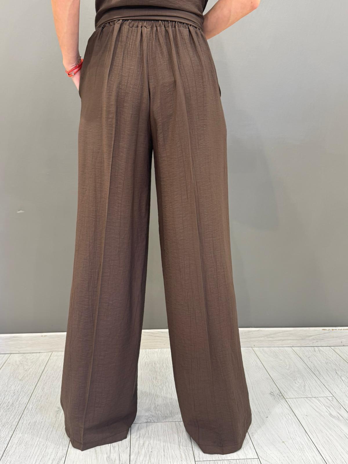 Pantalone fluido cioccolato CP316-25 MO REALI 