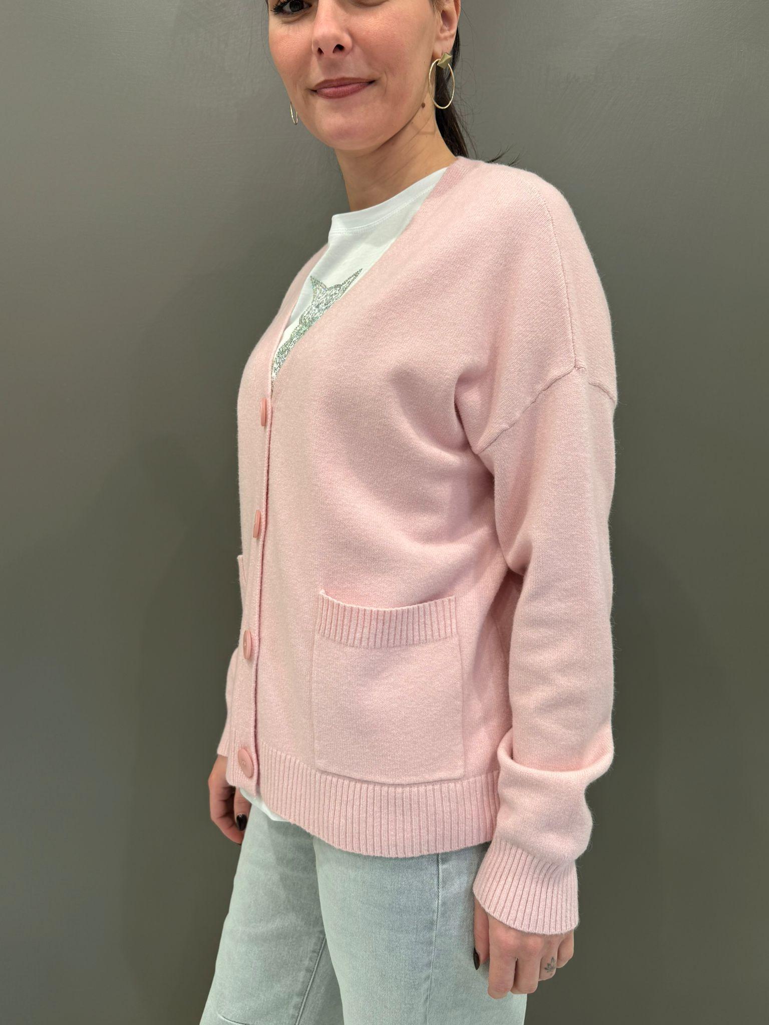 Cardigan con tasche JN0568 CI REBECCA 