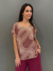Blusa in viscosa stampa optical CC569-25 VI REALI 