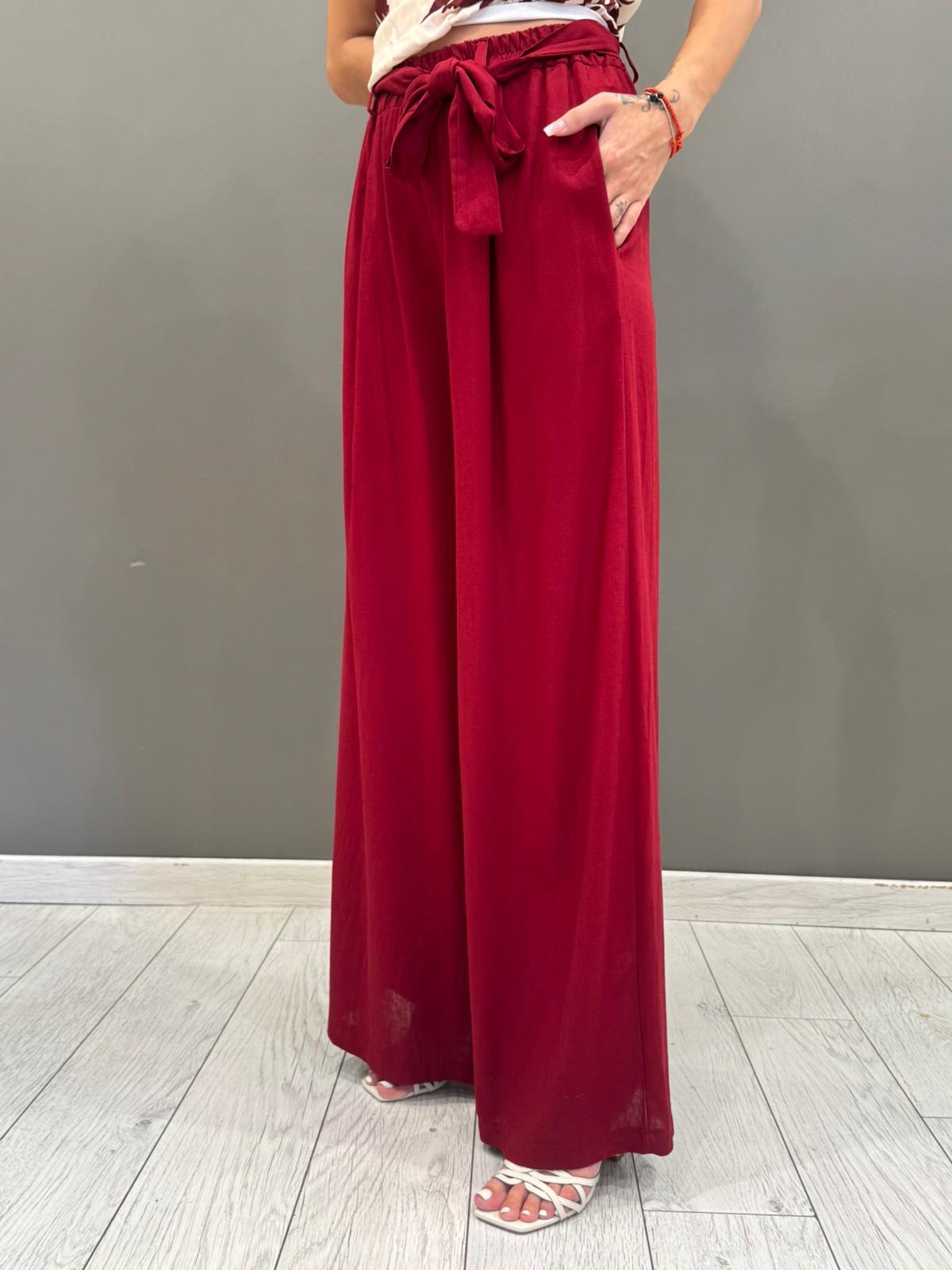Pantaloni palazzo con cintura 18839-92 IN REBECCA 