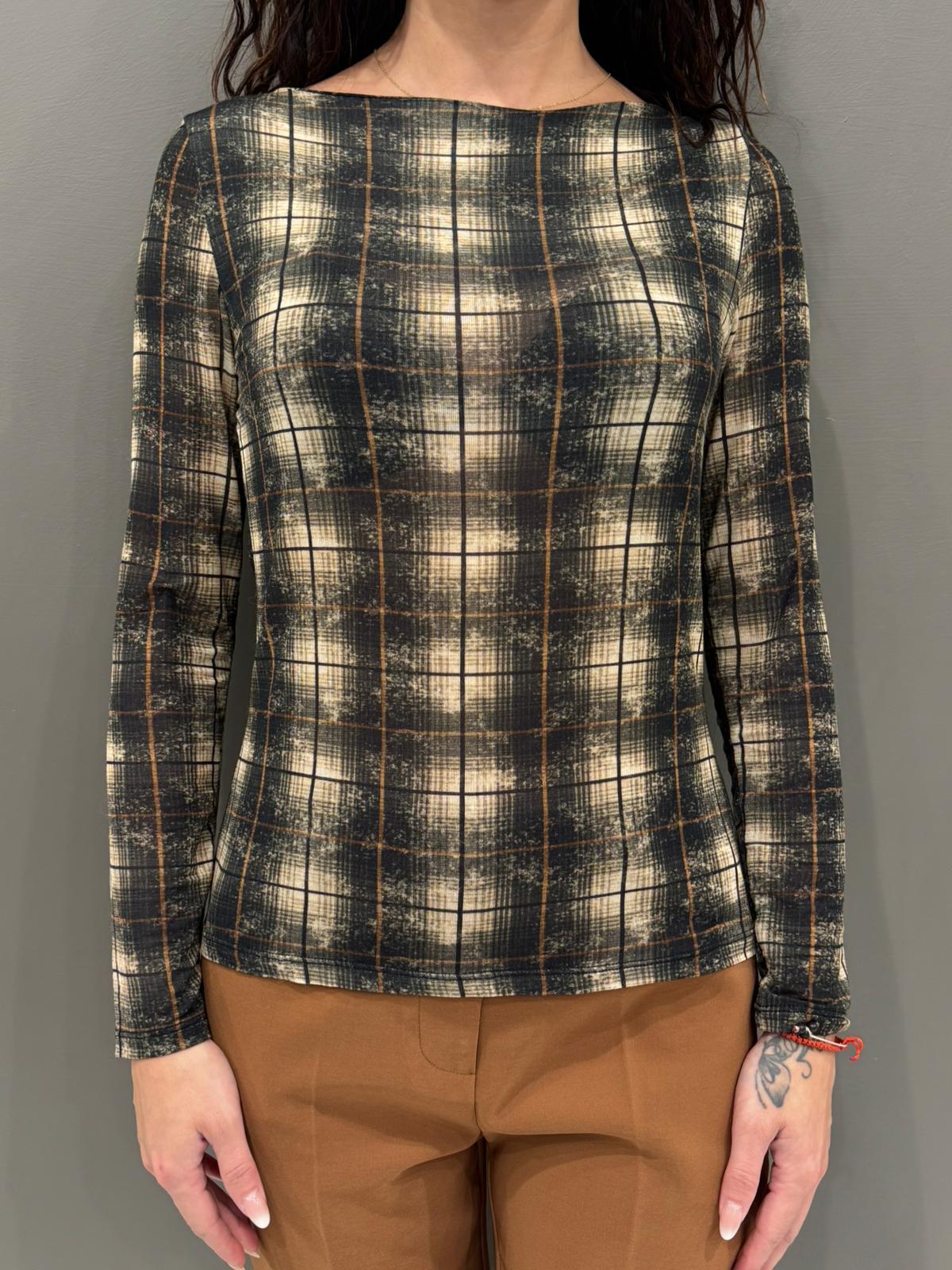 maglia scollo barca ml fantasia 19782F1 BO REBECCA 