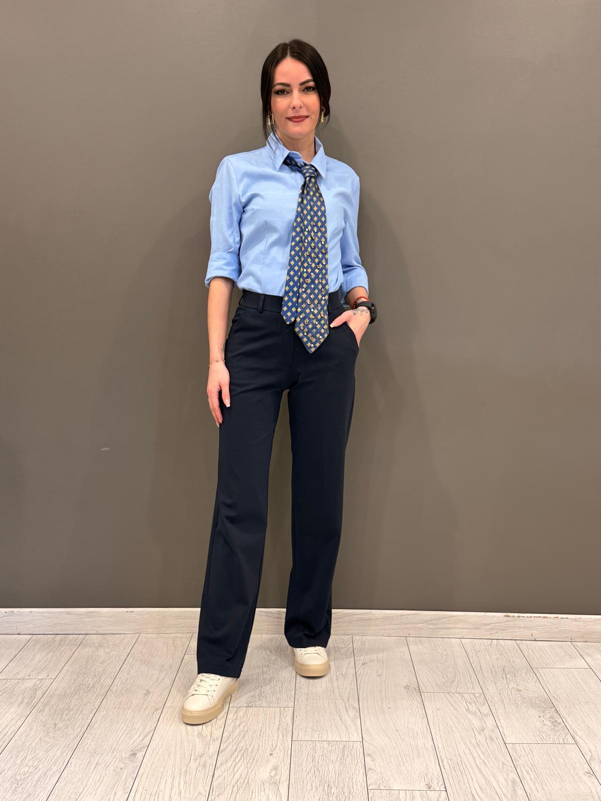 Pantaloni dritti CP126-24 BL CRISTINA GAVIOLI 