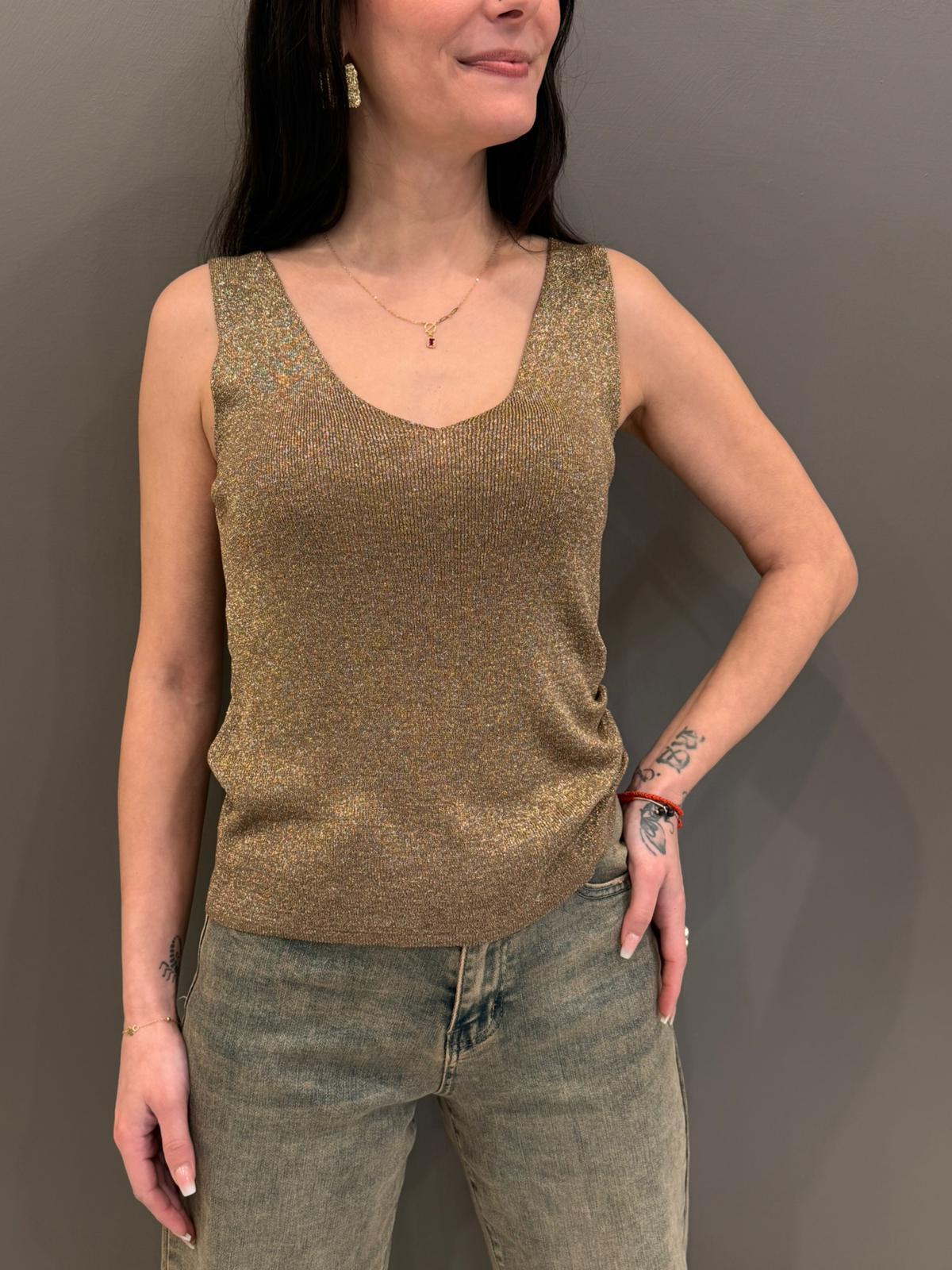 top lurex D90056 FA CRISTINA GAVIOLI 