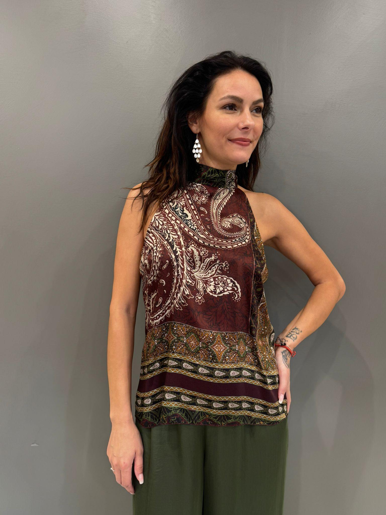 Top smanicato fantasia 18809RVST MO REBECCA 