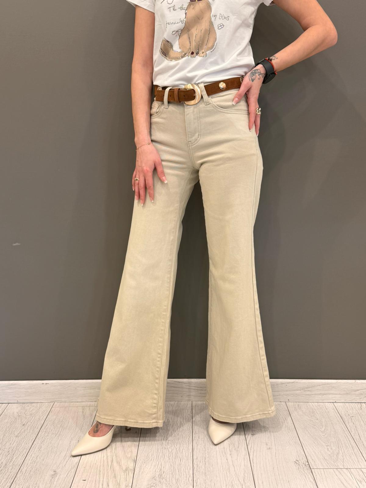 Pantaloni denim color wide HD32504 SA CRISTINA GAVIOLI 