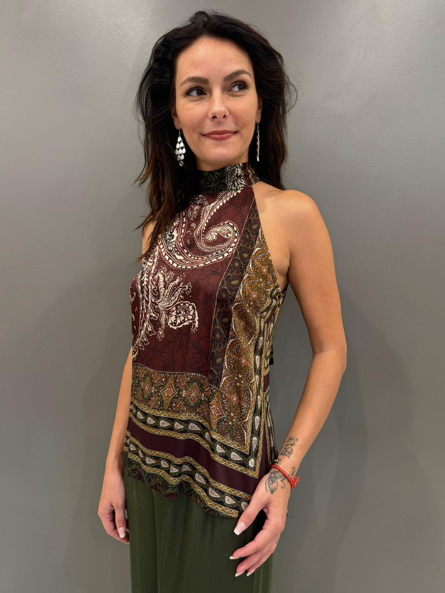 Top smanicato fantasia 18809RVST MO REBECCA 